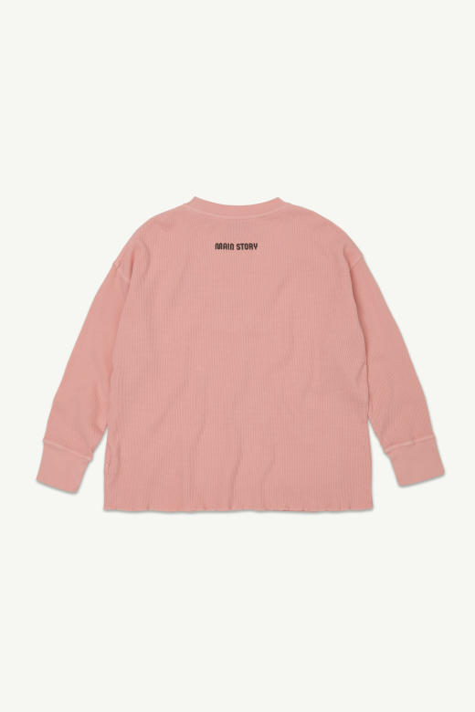 Waffle Tee - Peach Bud