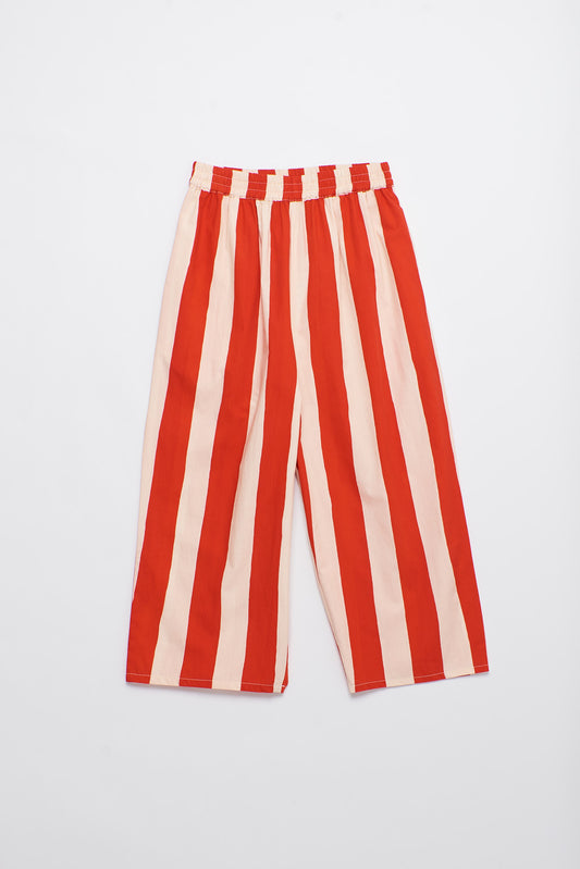 STRIPES TROUSERS WHITE/ RED