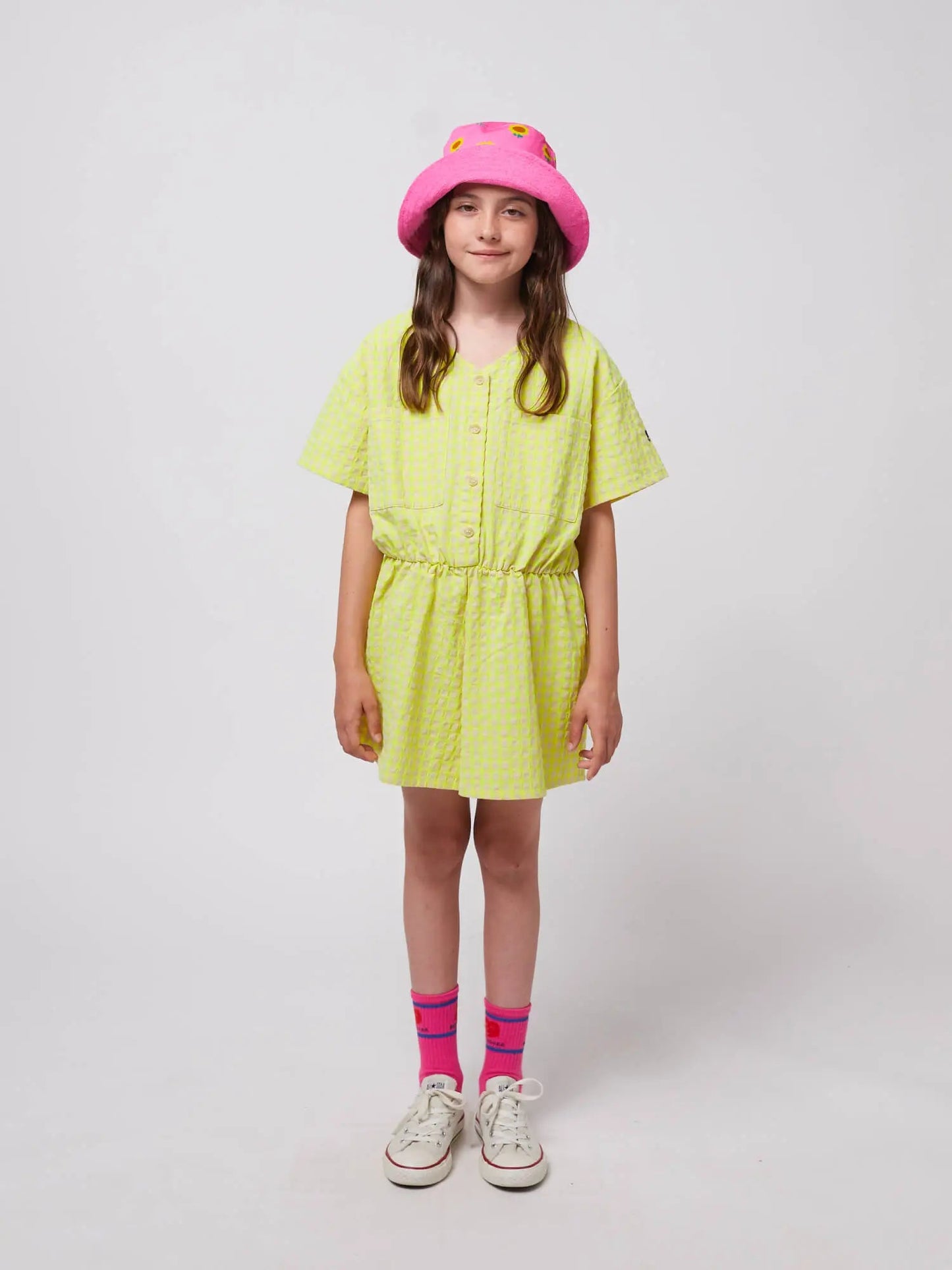 Vichy woven playsuit