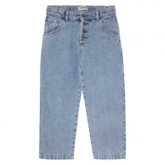 BLUE DENIM STRAIGHT PANTS