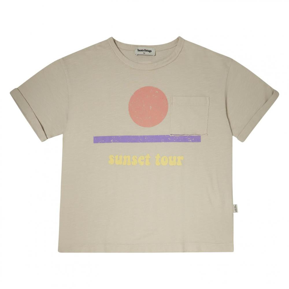 KID T-SHIRT WITH POCKET "SUNSET TOUR"