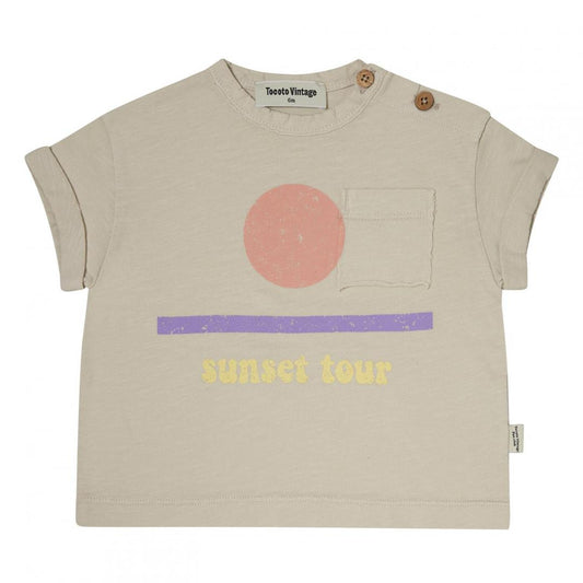 BABY T-SHIRT WITH POCKET "SUNSET TOUR"