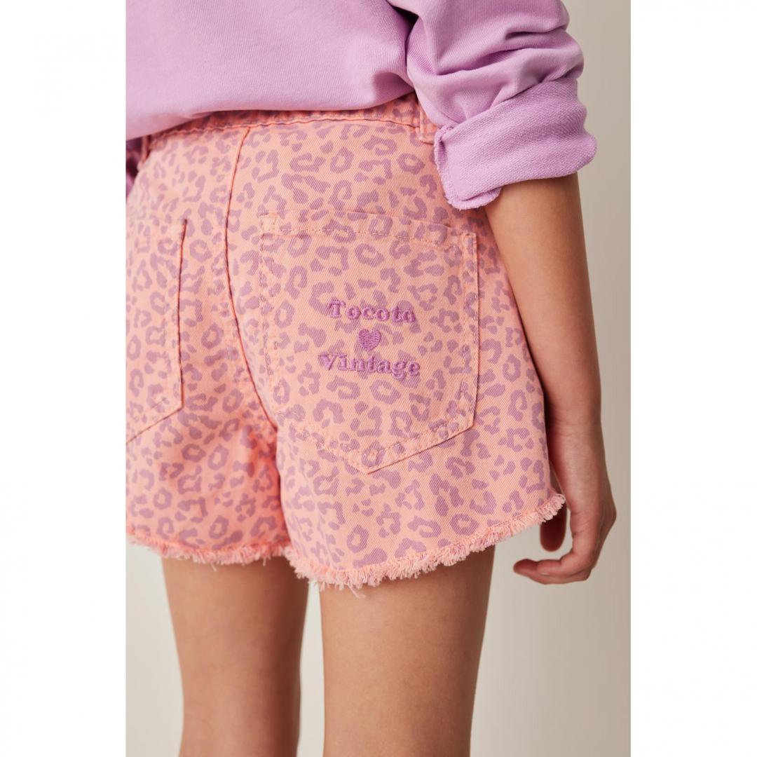 ANIMAL PRINT TWILL SHORTS