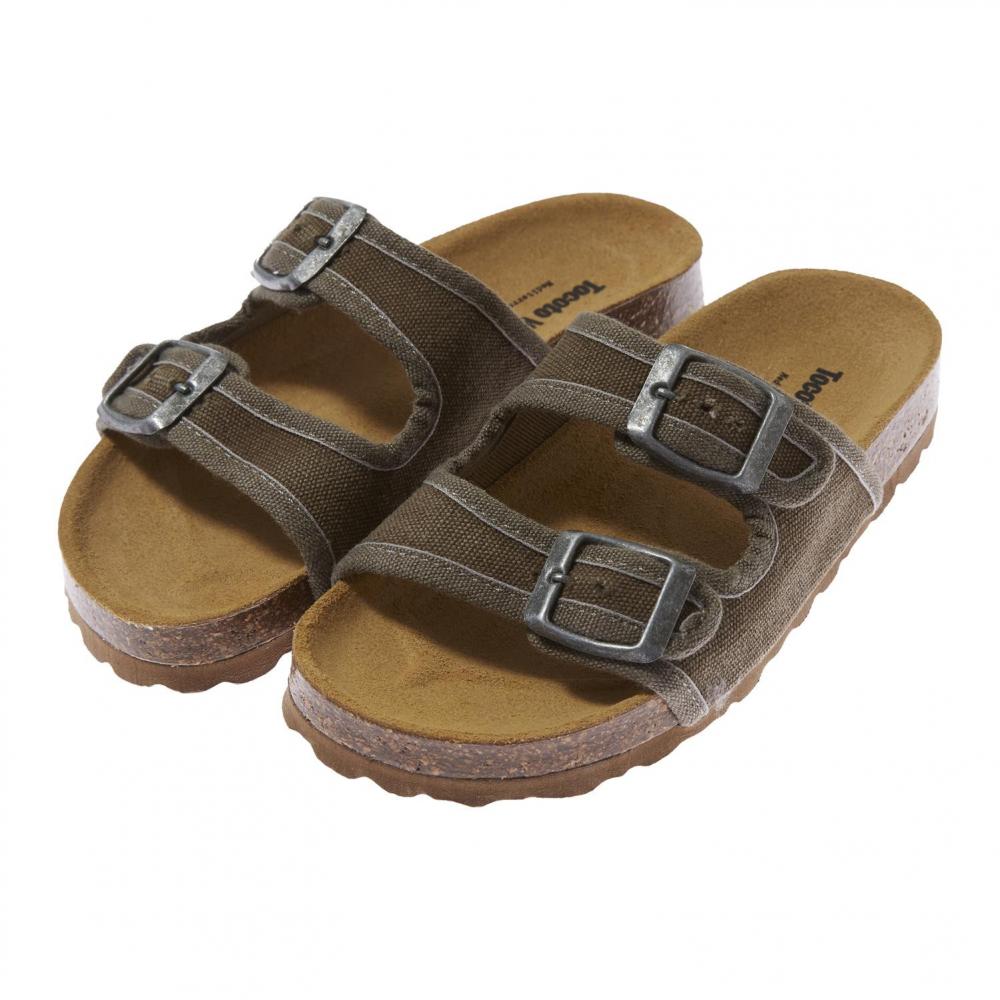 ORGANIC BIO CANVAS SANDALS TWO BUCKLES