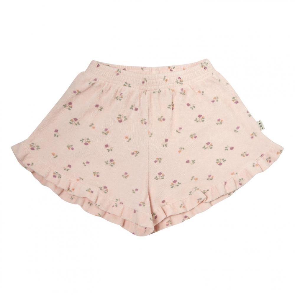 FLOWER PRINTED TERRY SHORTS