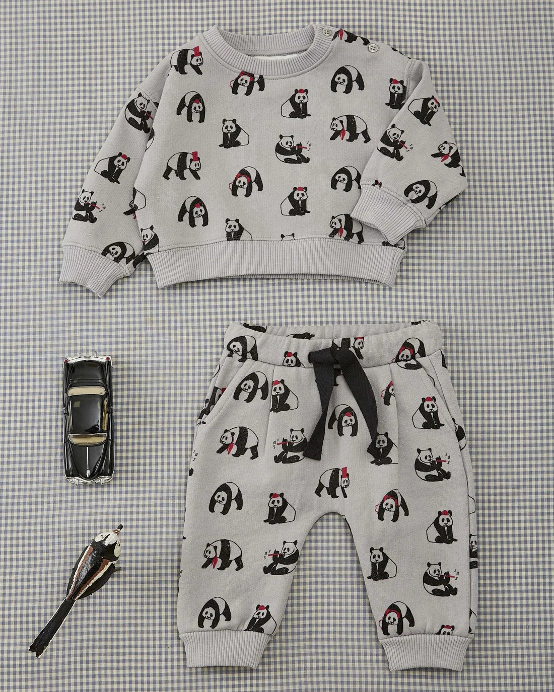 Organic cotton panda grey joggers