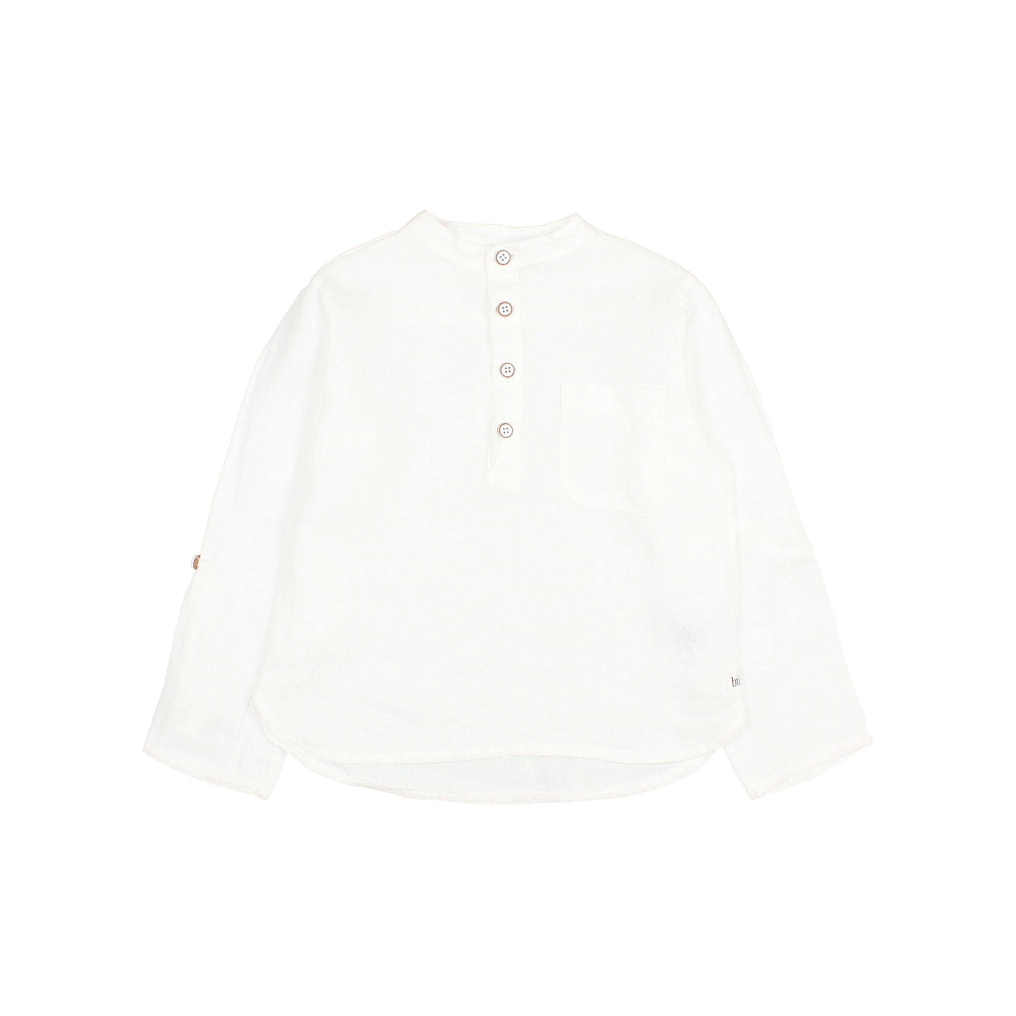 LINEN KURTA SHIRT - WHITE