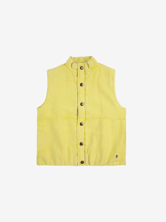 Smiling denim vest