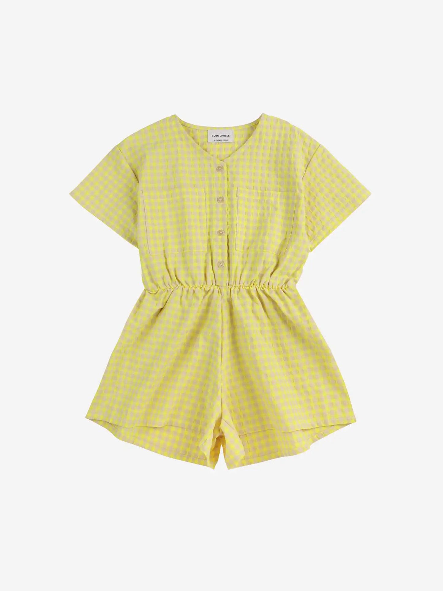 Vichy woven playsuit