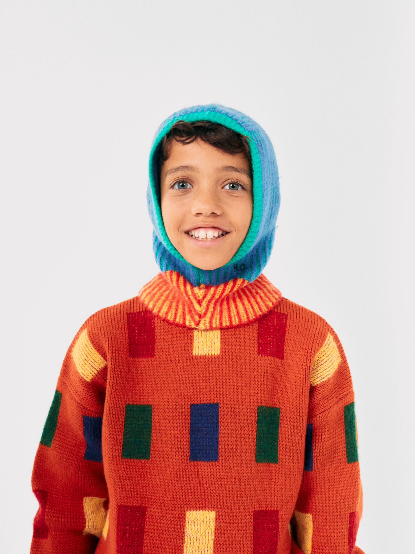 COLOR STRIPES KNITTED BALACLAVA