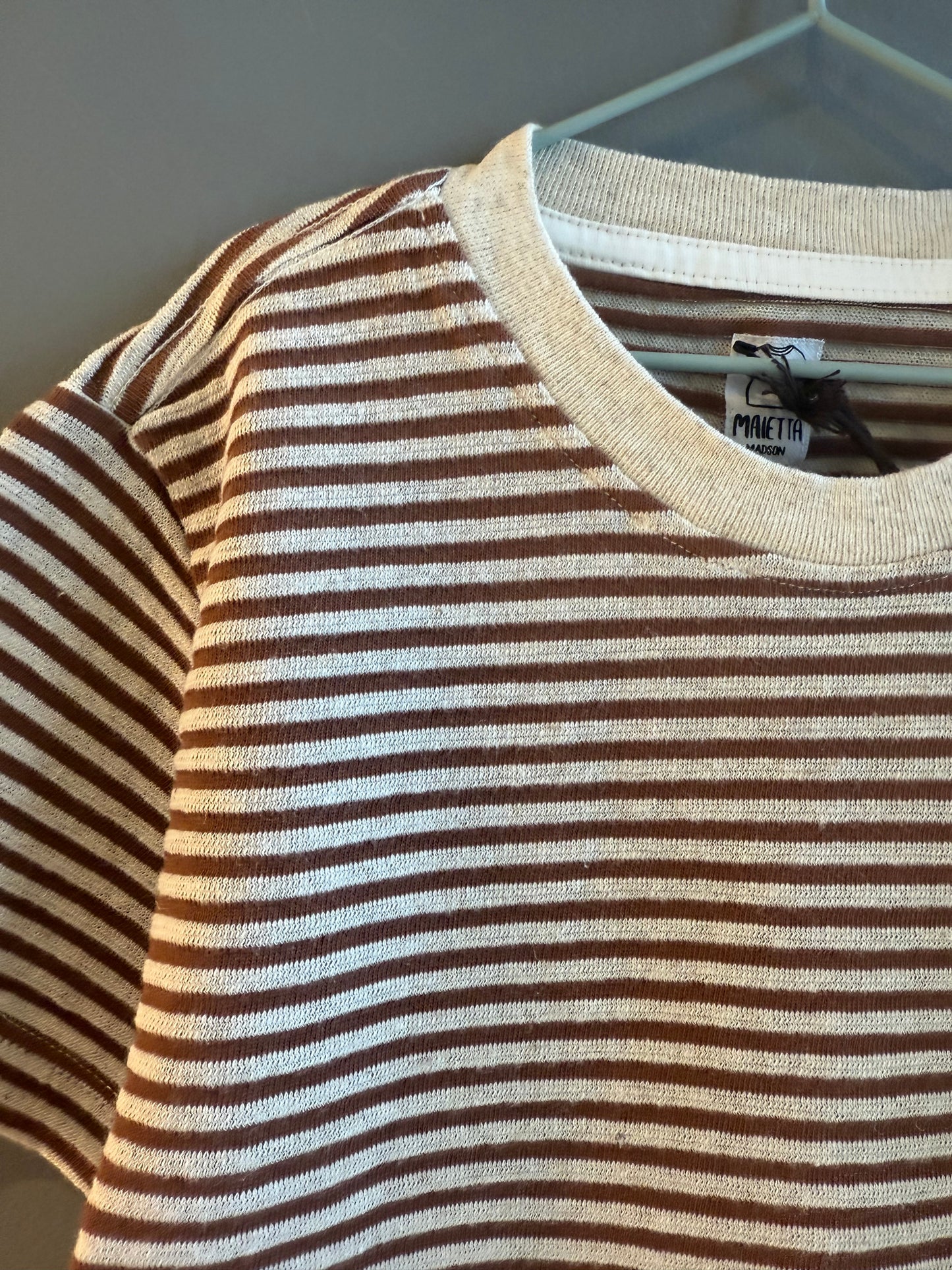 T-shirt rigata - brown