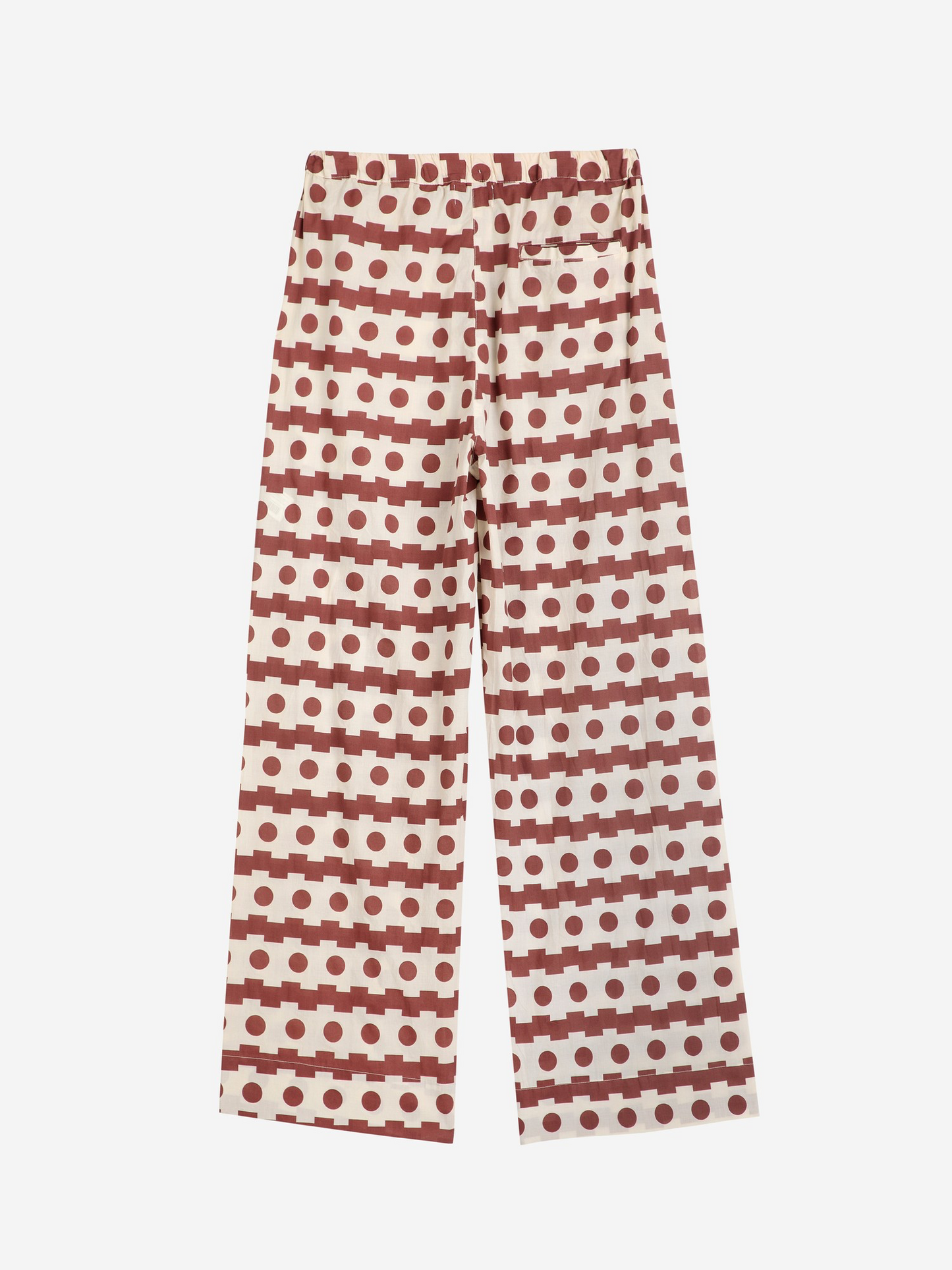 Geometric Print Wide-Leg Trousers