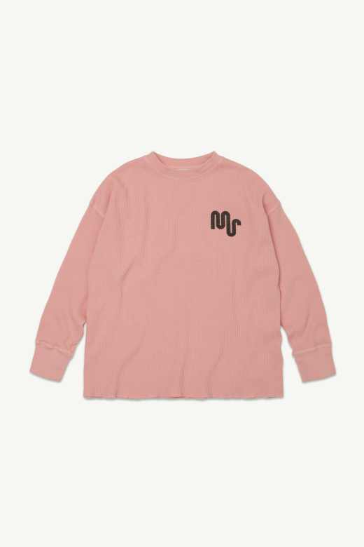 Waffle Tee - Peach Bud