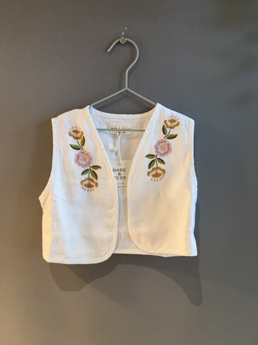 Gilet Flower - white