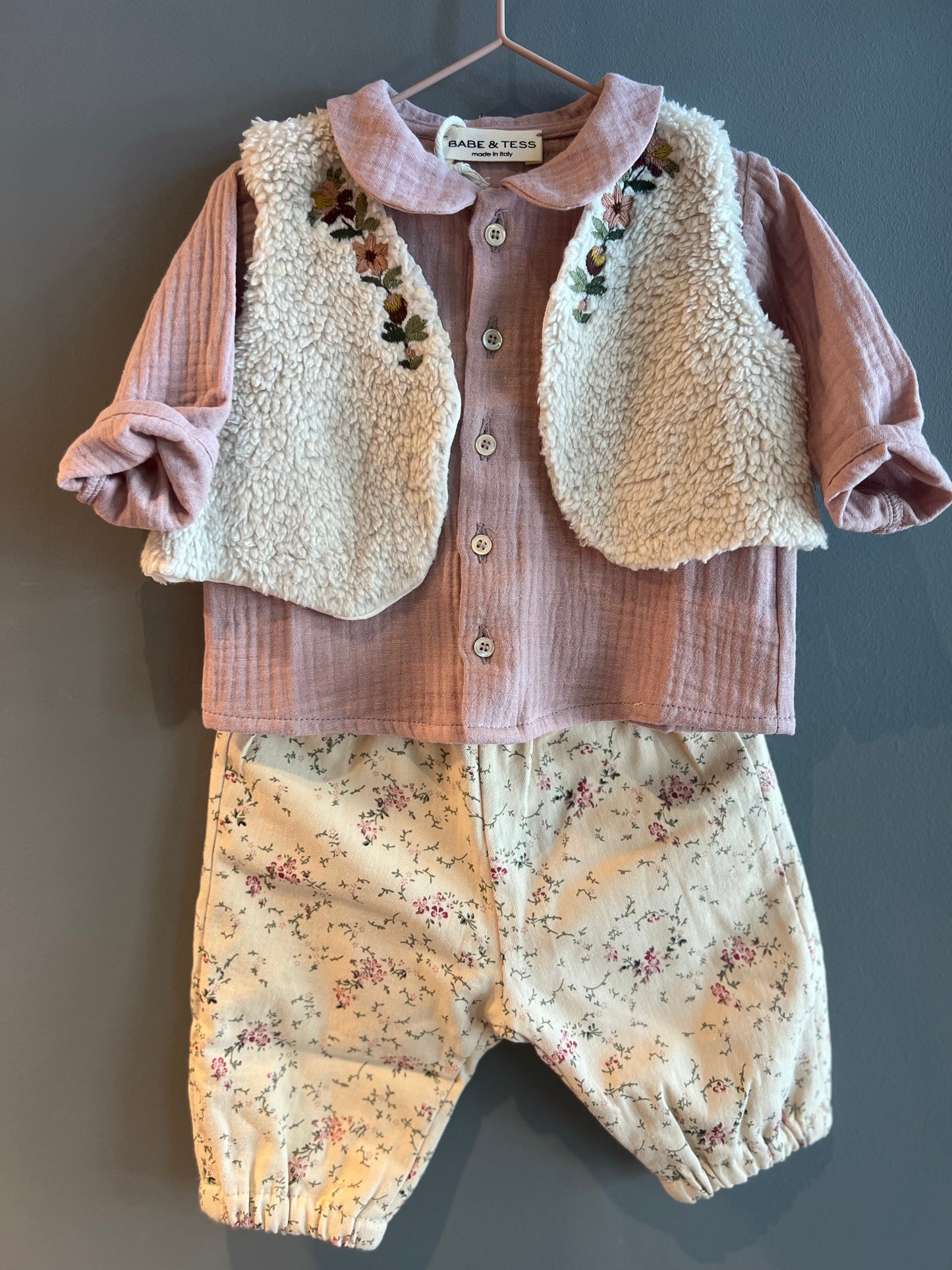 CAMICIA BABY OLD ROSE