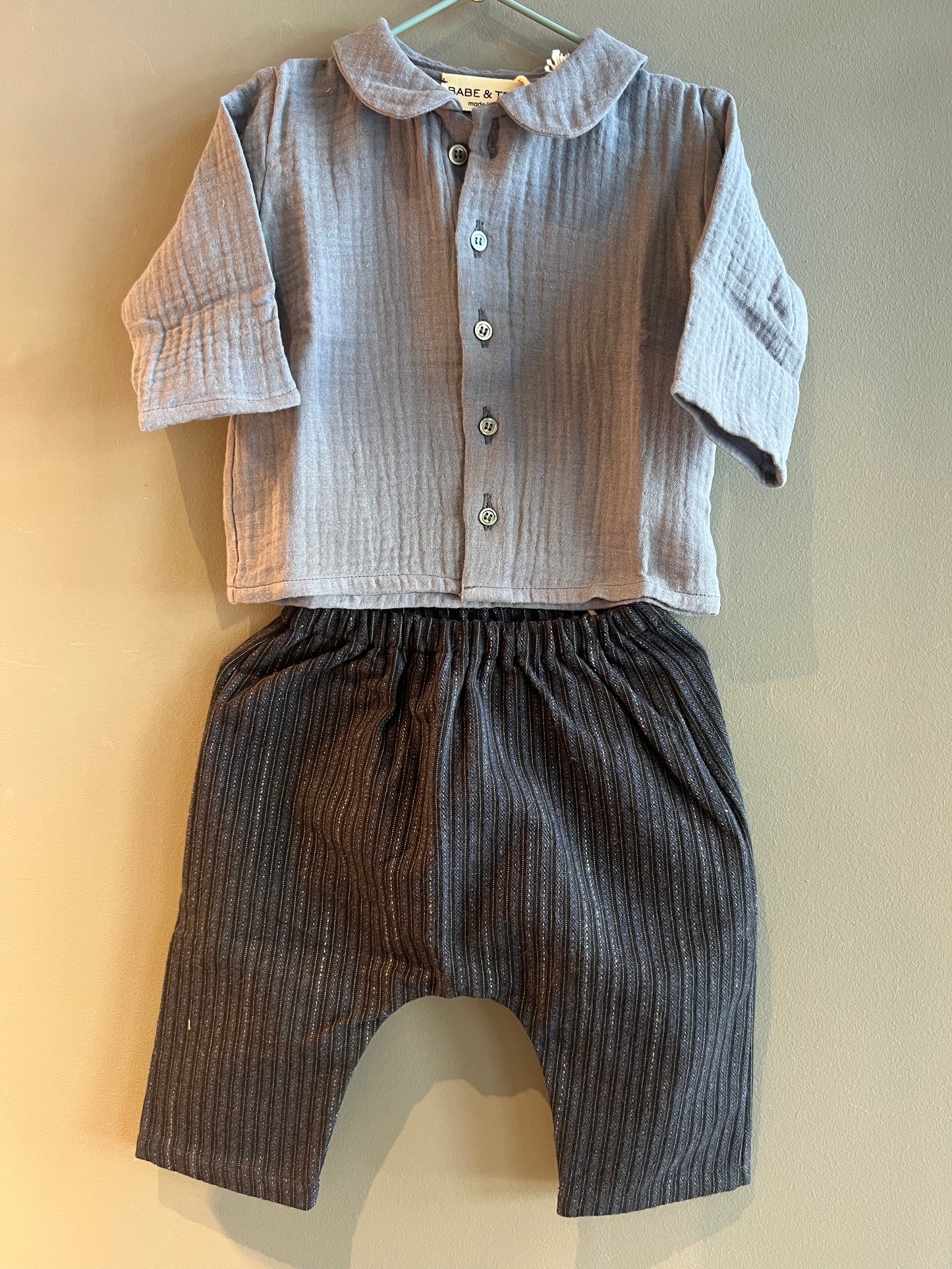 CAMICIA BABY VINTAGE AZUR