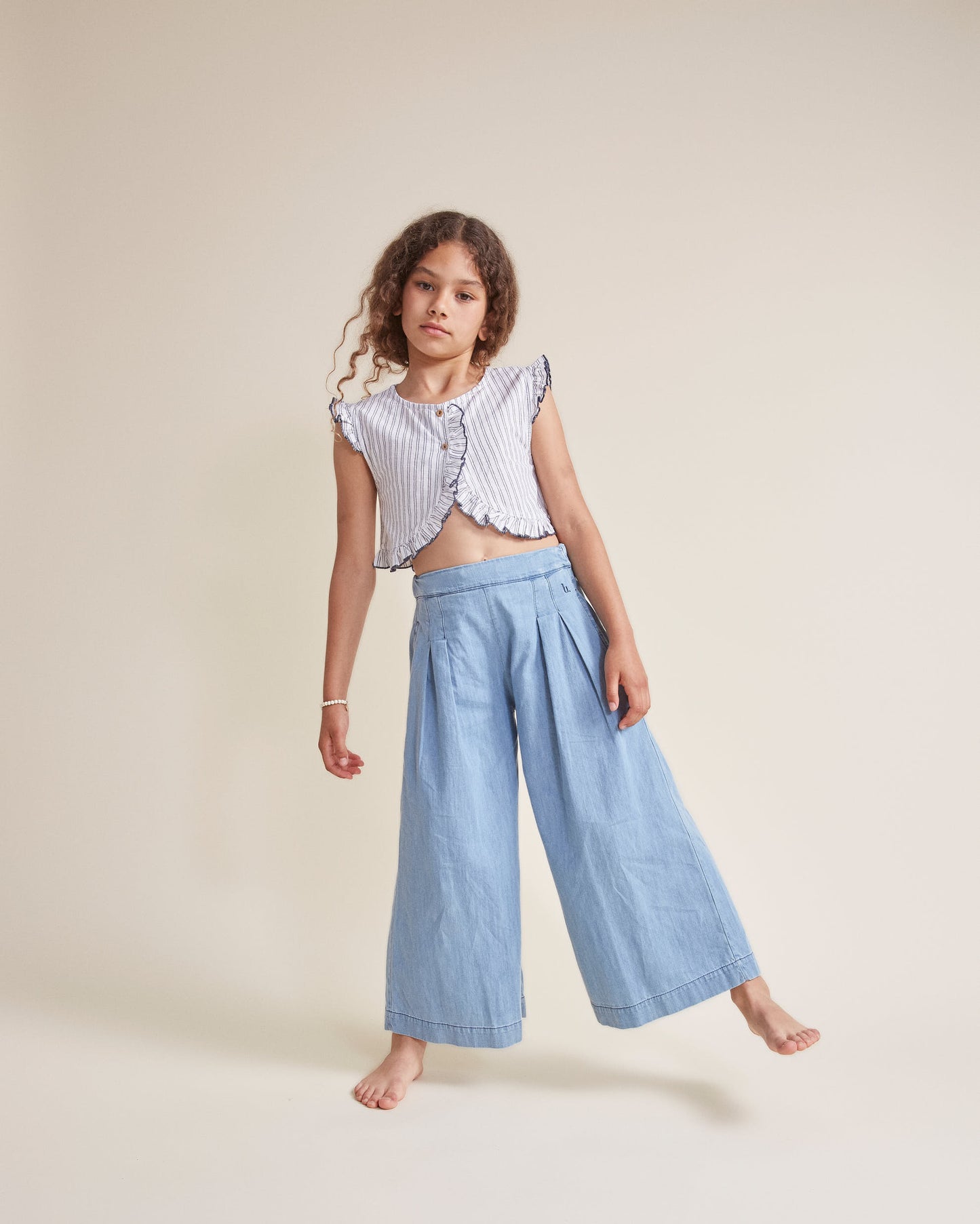 DENIM WIDE PANTS