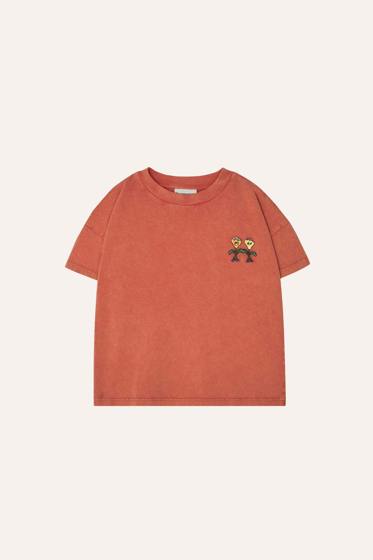 Flowers Embroidery Kids Tshirt