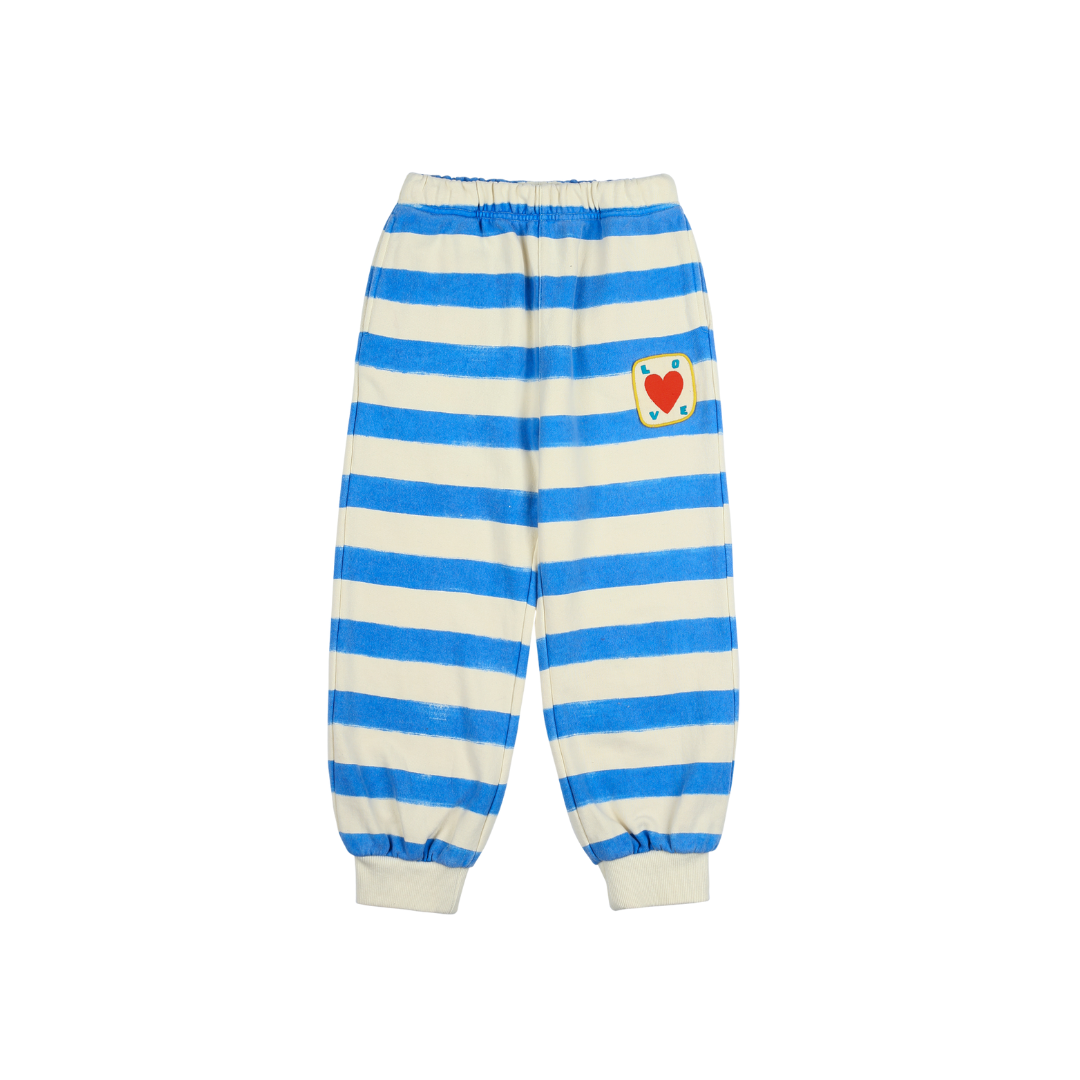 Bird Striped Lounge Pants_Blue