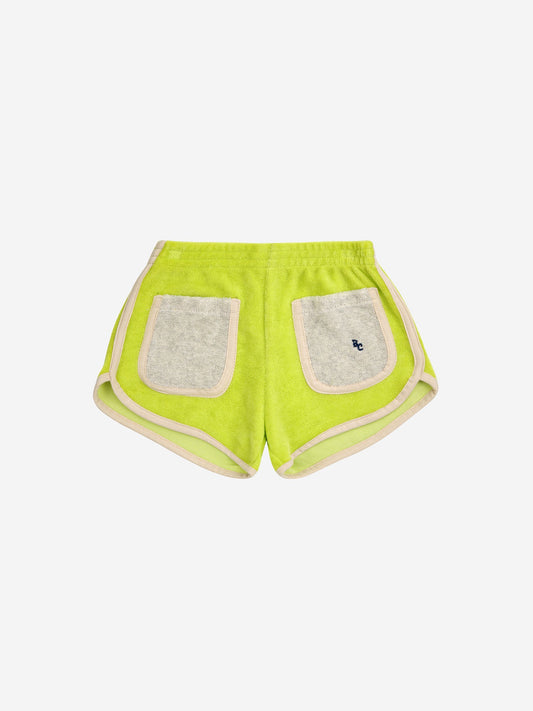 GREEN TERRY SHORTS