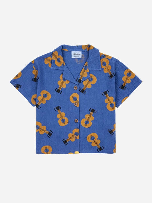 ACOUSTIC GUITAR ALL OVER WOVEN SHIRT