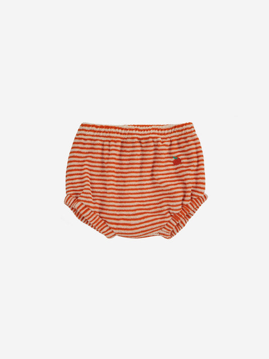 BABY ORANGE STRIPES TERRY BLOOMER