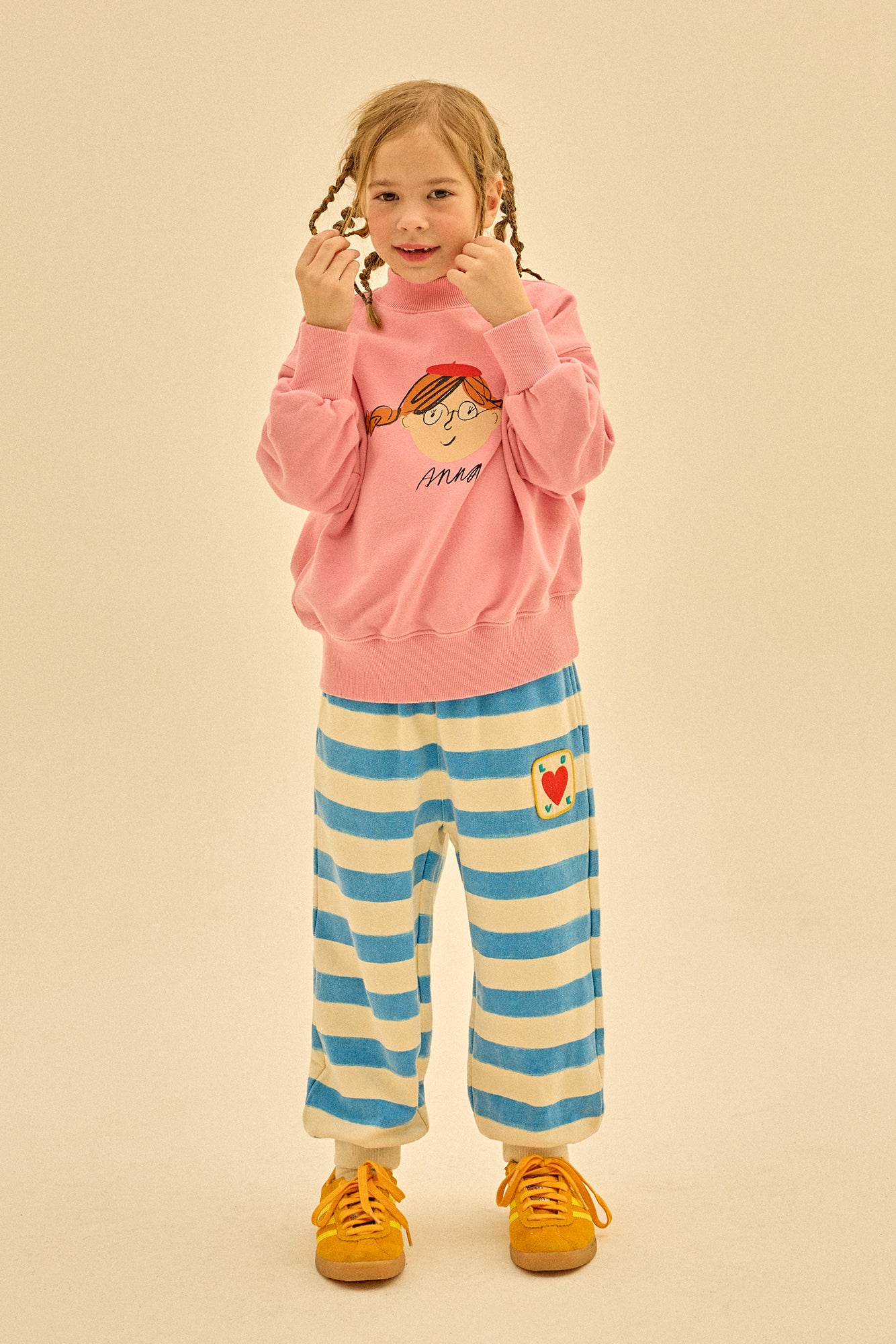 Bird Striped Lounge Pants_Blue