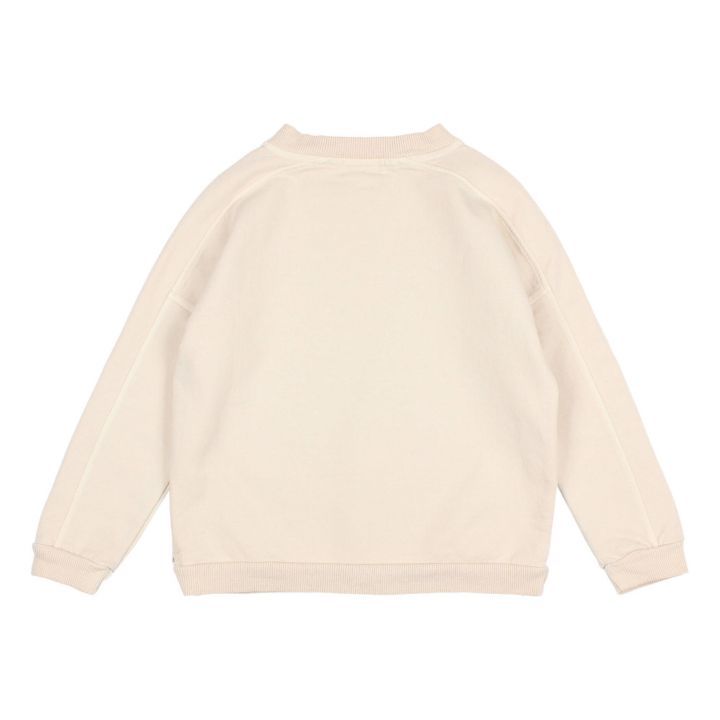 Organic cotton V-neck sweatshirt | Ecru